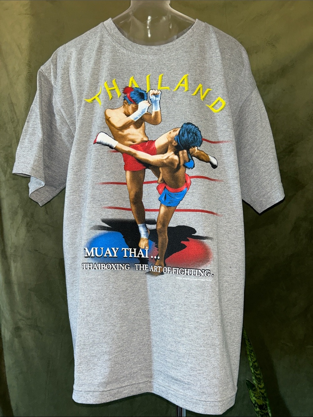 Thailand Muay Thai Graphic Tee - Gray